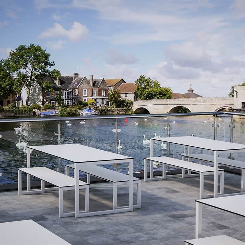 Axiom Block Steel Outdoor Tables & Benches - Image 6