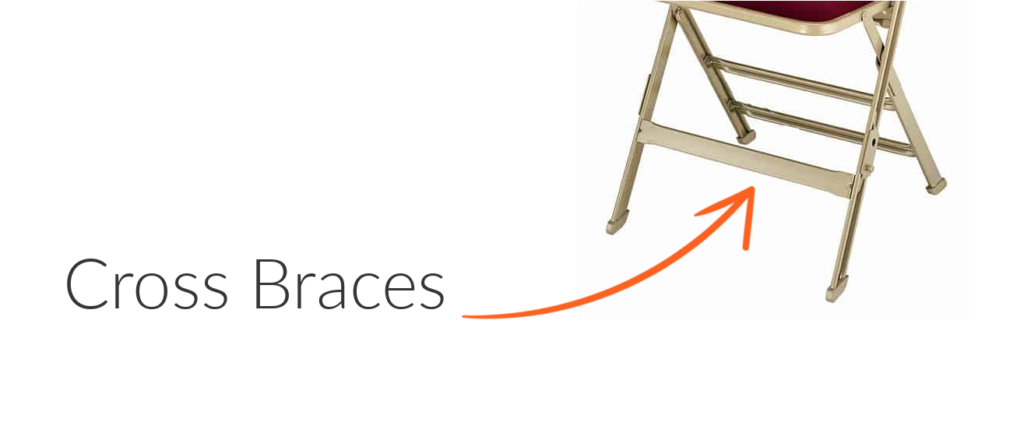 Folding chair with cross braces