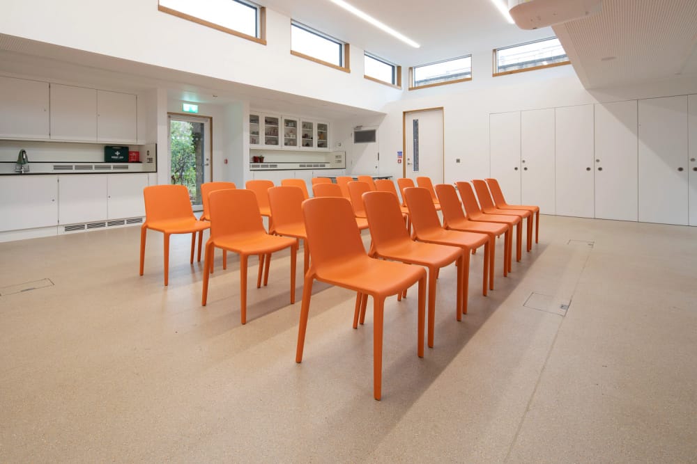 Hatton stacking chairs are ideal for public buildings