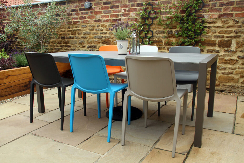 The Hatton stacking chairs are suitable for both indoor and outdoor use.
