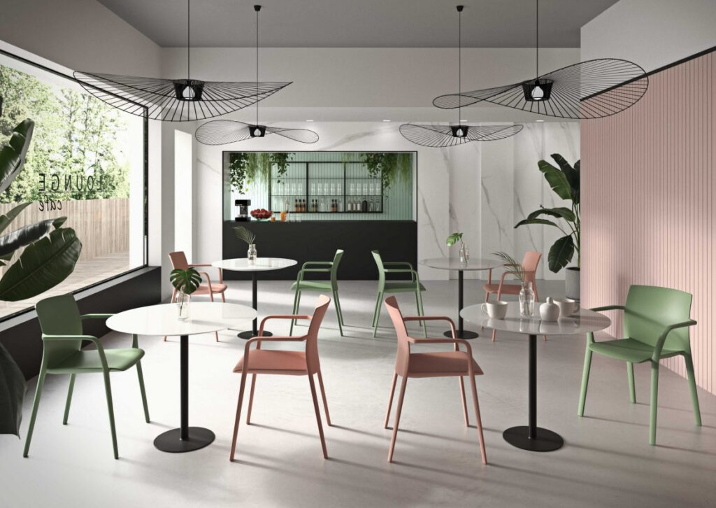 The Klia stacking chair is ideal for hospitality and work environments alike.