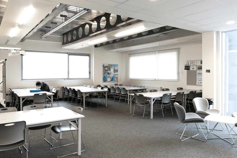 The Maestro is a comfortable plastic chair for educational settings.