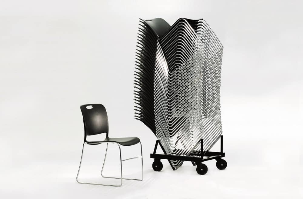 The Maestro can be stacked up to 38 high on a trolley.