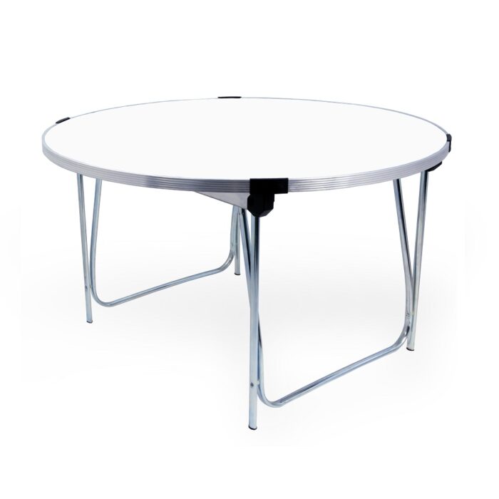 Round Folding Table White