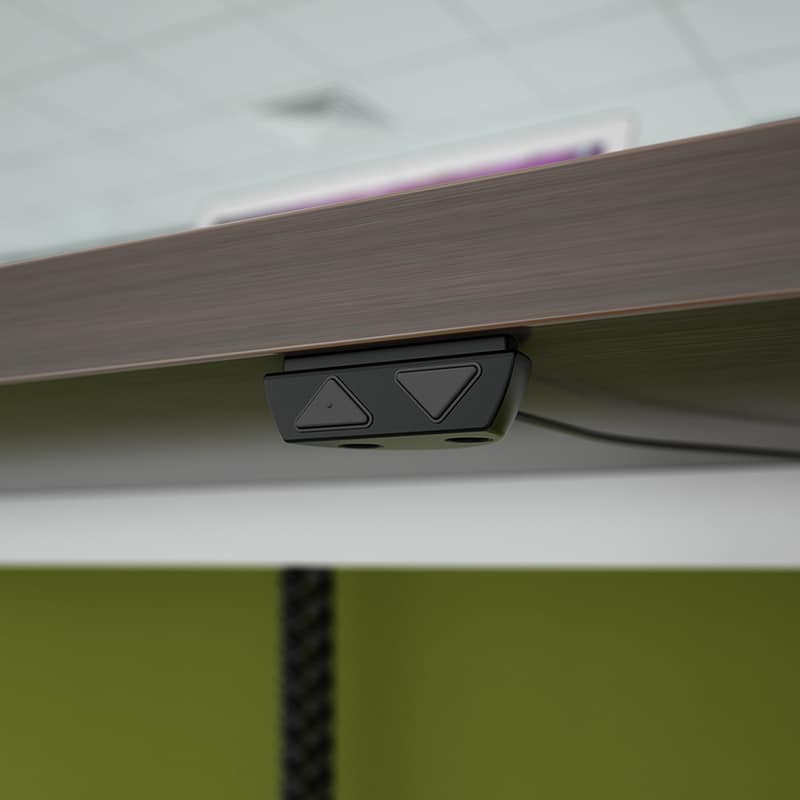 Integrated sit stand desk control module