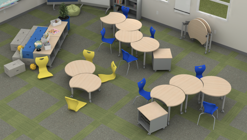 Mini Mobile Bite Folding Table In Situ